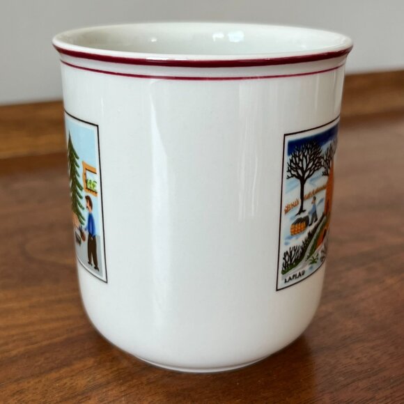 Villeroy & Boch "Naif Christmas" Porcelain Double-Sided Mug Village & Cozy Home - Picture 5 of 10